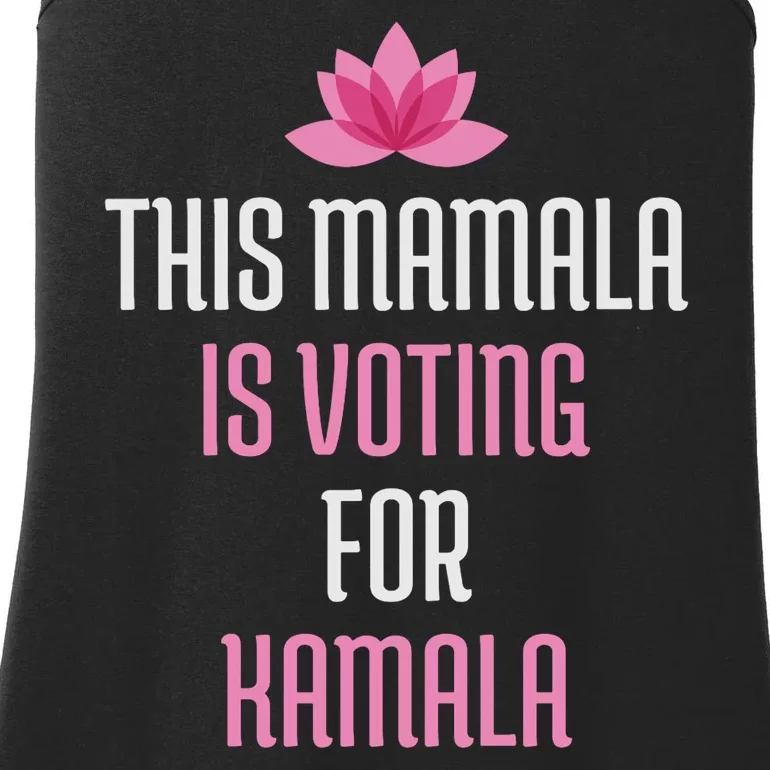 This Mamala Is Voting For Kamala Harris 2024 Lotus Flower Ladies Essential Tank