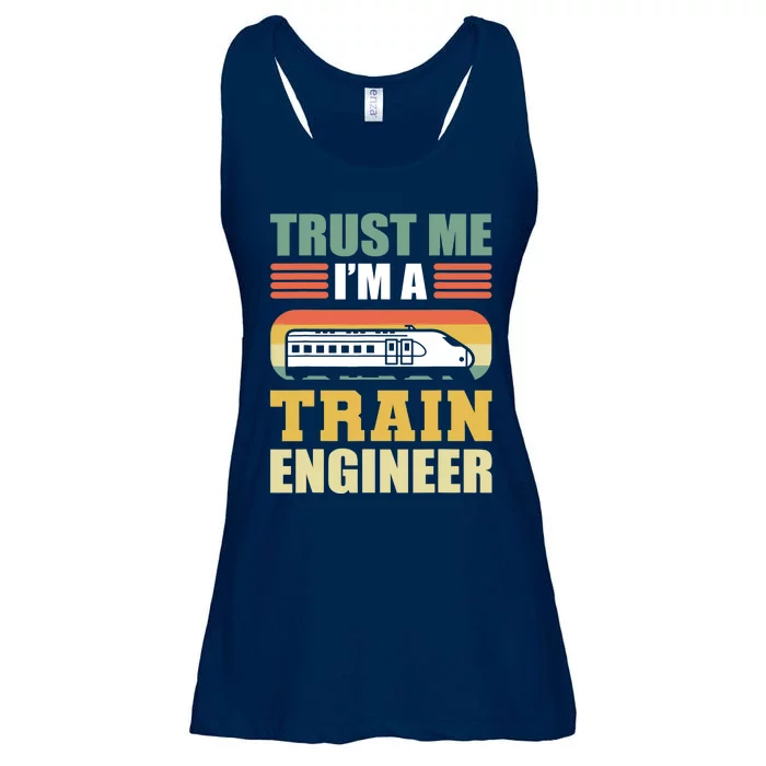 Trust Me I'm A Train Engineer Railroad Engineer Ladies Essential Flowy Tank