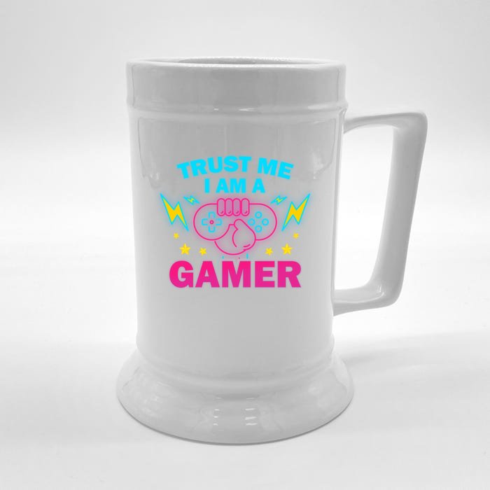 Trust Me I Am A Gamer Custom Cute Gift Front & Back Beer Stein