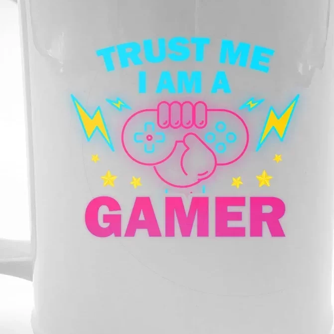 Trust Me I Am A Gamer Custom Cute Gift Front & Back Beer Stein