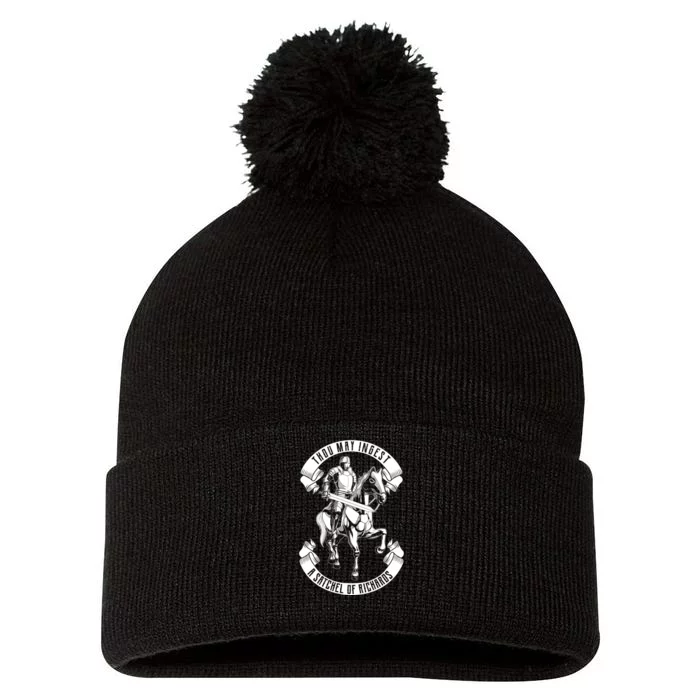 Thou May Ingest A Satchel Of Richards Pom Pom 12in Knit Beanie