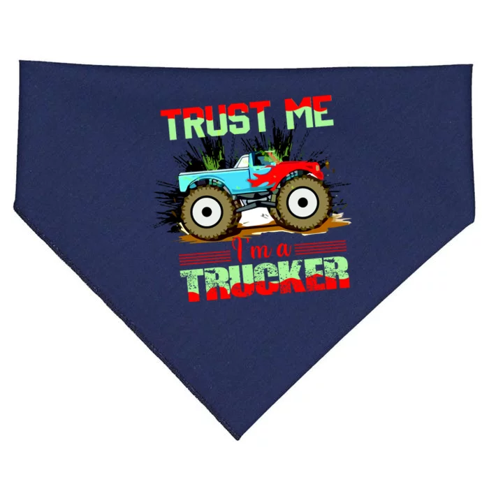 Trust Me I'm A Trucker Monster Truck USA-Made Doggie Bandana