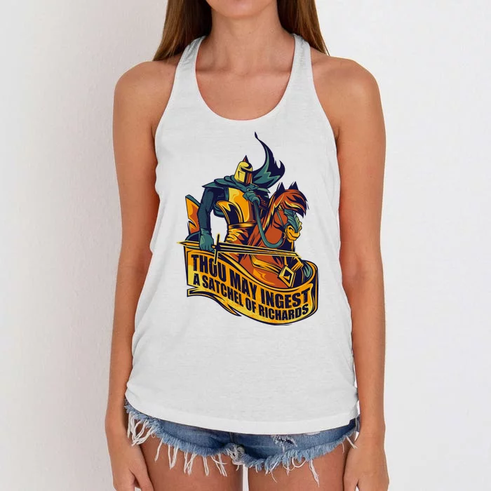 Thou May Ingest A Satchel Of Richards Women's Knotted Racerback Tank