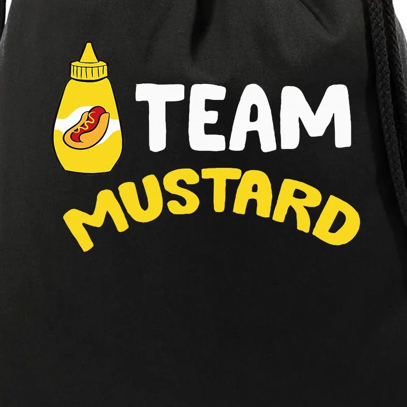 Team Mustard I Love Yellow Mustard Drawstring Bag