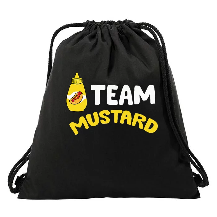 Team Mustard I Love Yellow Mustard Drawstring Bag