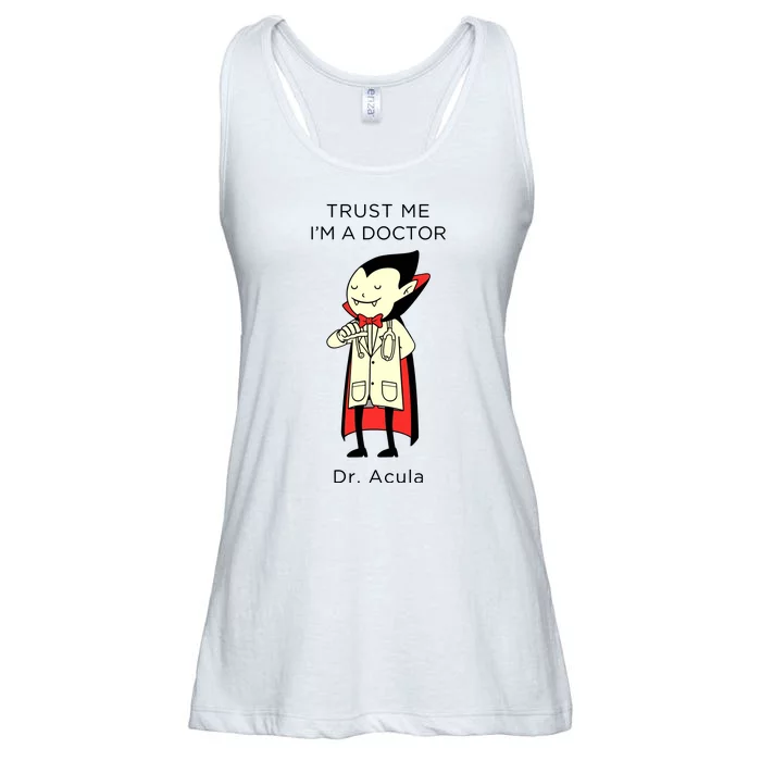 TRUST ME Im A Doctor Dracula Halloween Ladies Essential Flowy Tank