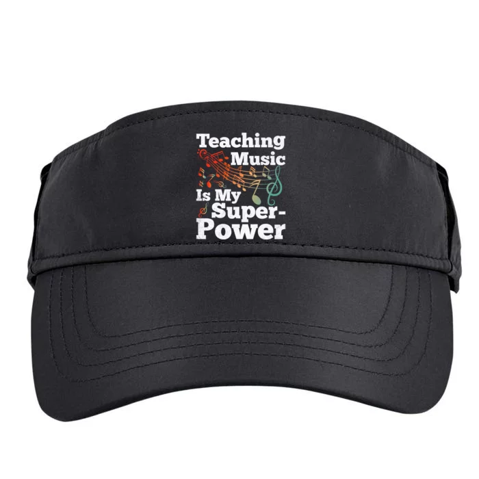 Teaching Music Is My Superpower Musical Notes Music Teacher Adult Drive Performance Visor