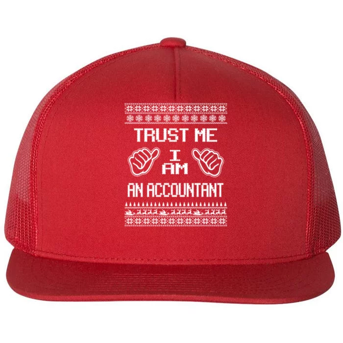 Trust Me I Am An Accountant Christmas Flat Bill Trucker Hat