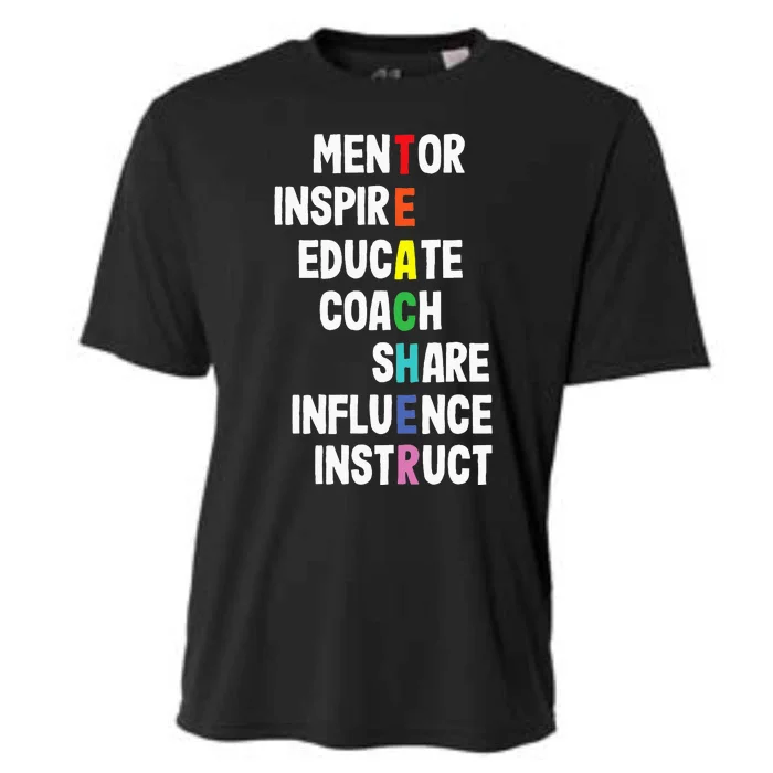 Teacher Mentor Inspire Cooling Performance Crew T-Shirt