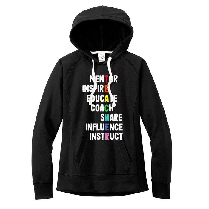 Teacher Mentor Inspire Women's Fleece Hoodie