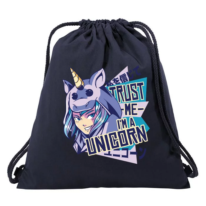 Trust Me I Am A Unicorn Drawstring Bag