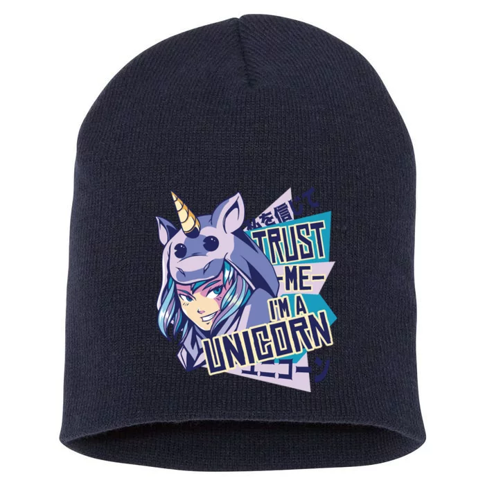 Trust Me I Am A Unicorn Short Acrylic Beanie