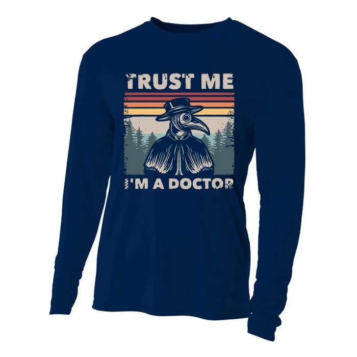 Trust Me Im A Doctor Plague Doctor Face Mask Physician Cooling Performance Long Sleeve Crew