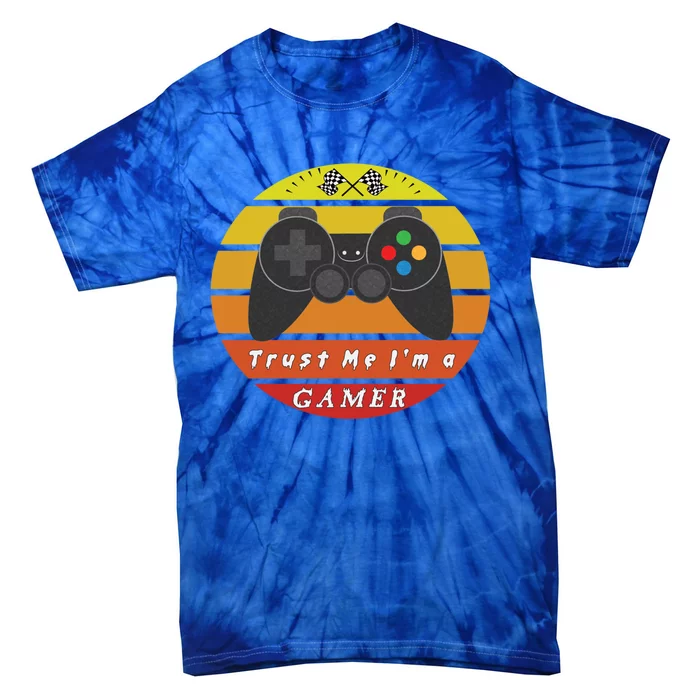 Trust Me Im A Gamer Vintage Video Game Controller Gift Meaningful Gift Tie-Dye T-Shirt