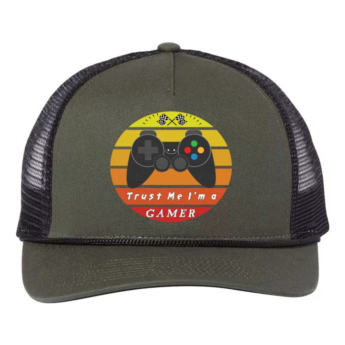 Trust Me Im A Gamer Vintage Video Game Controller Gift Meaningful Gift Retro Rope Trucker Hat Cap