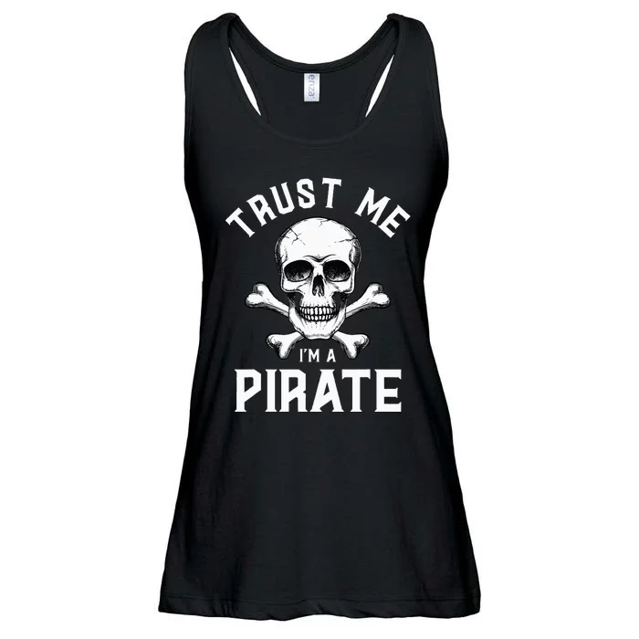 Trust Me IM A Pirate Funny Skull Crossbones Freebooter Ladies Essential Flowy Tank