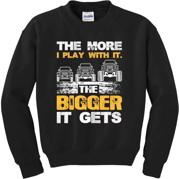 The More I Play With It The Bigger It Gets Men Kids Sweatshirt