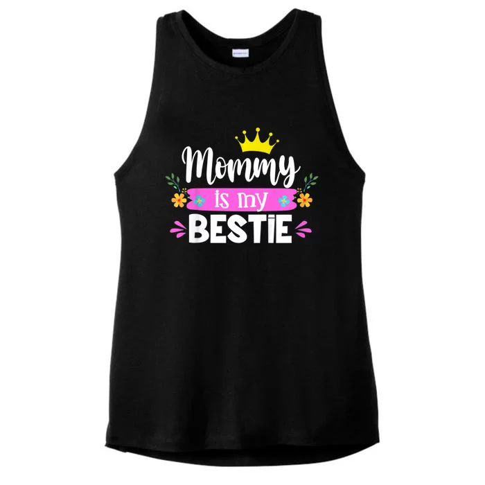 Trending Mommy Is My Bestie Mommy And Me Daughter Matching Ladies Tri-Blend Wicking Tank