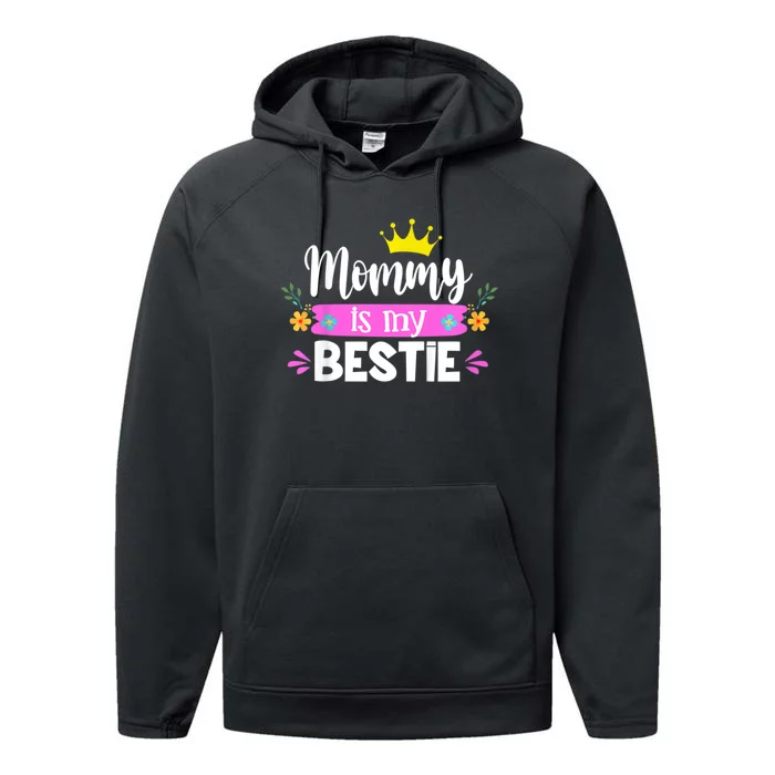 Trending Mommy Is My Bestie Mommy And Me Daughter Matching Performance Fleece Hoodie