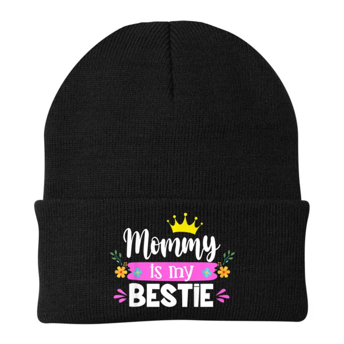 Trending Mommy Is My Bestie Mommy And Me Daughter Matching Knit Cap Winter Beanie