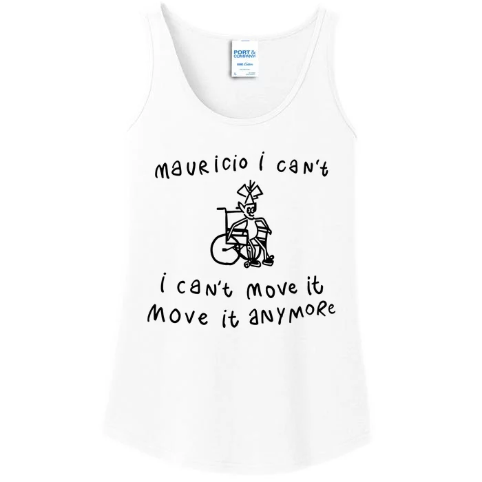 Teespeeler Mauricio I CanT I CanT Move It Move It Anymore Ladies Essential Tank