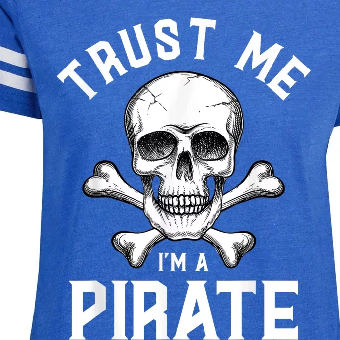 Trust Me Im A Pirate Funny Skull Crossbones Freebooter Enza Ladies Jersey Football T-Shirt