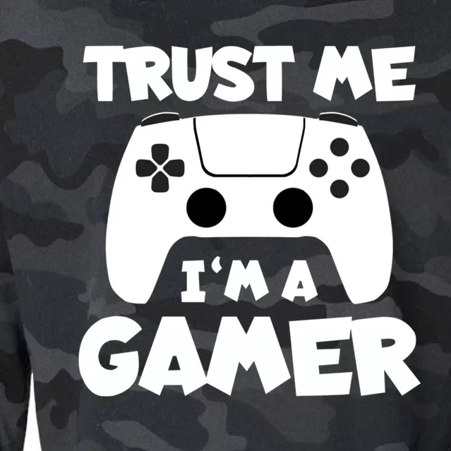 Trust Me I´m A Gamer Online Clothes Computer Video Game Geek Gift Cropped Pullover Crew