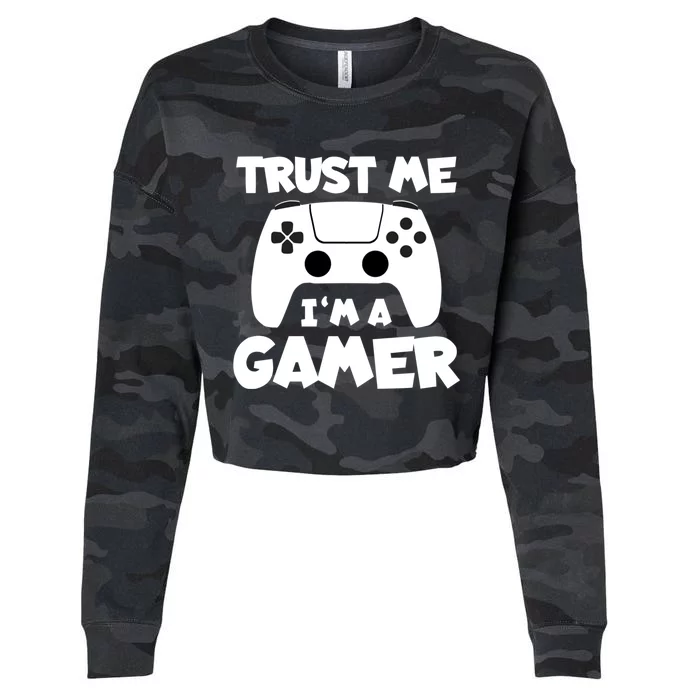 Trust Me I´m A Gamer Online Clothes Computer Video Game Geek Gift Cropped Pullover Crew