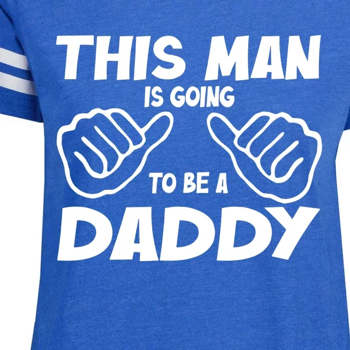 This Man Is Going To Be A Daddy Enza Ladies Jersey Football T-Shirt