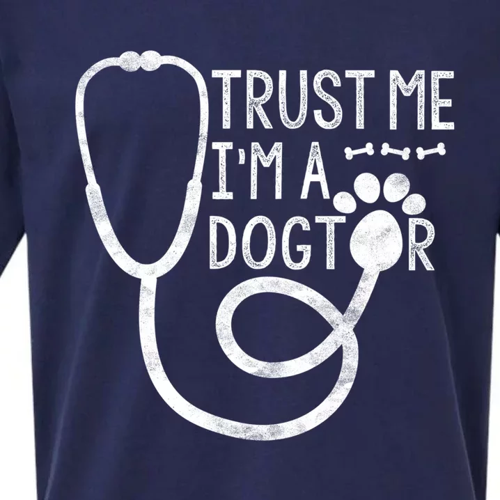 Trust Me I'm A Dogtor Dog Lover Vet Funny Veterinarian Funny Gift Cute Gift Sueded Cloud Jersey T-Shirt