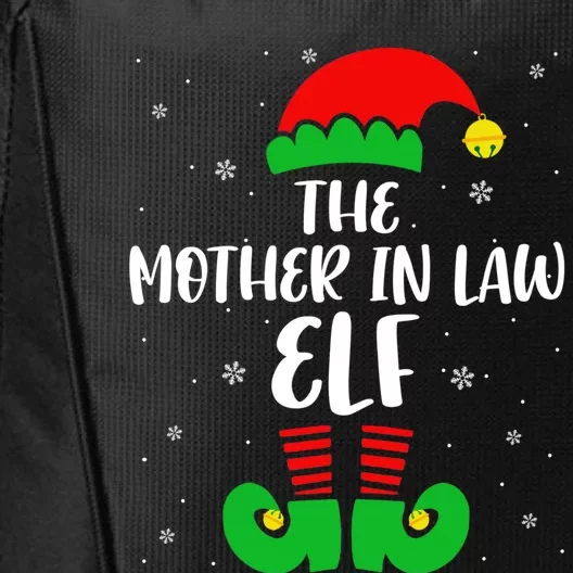 The Mother In Law Elf Funny Christmas Elf Matching Family Gift City Backpack