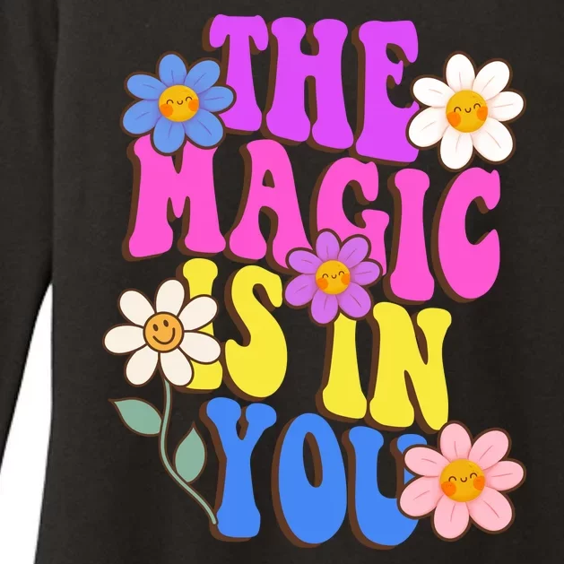 The Magic Is In You Floral Groovy Cute Womens CVC Long Sleeve Shirt