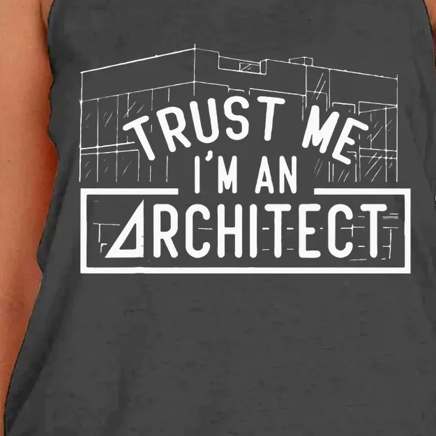 Trust Me I'm An Architect Architects Architecture Student Women's Knotted Racerback Tank