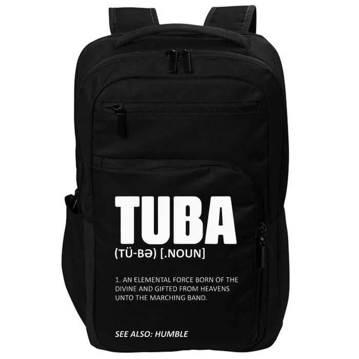 Tuba Musical Instrument Definition Marching Band Geek Tubis Impact Tech Backpack