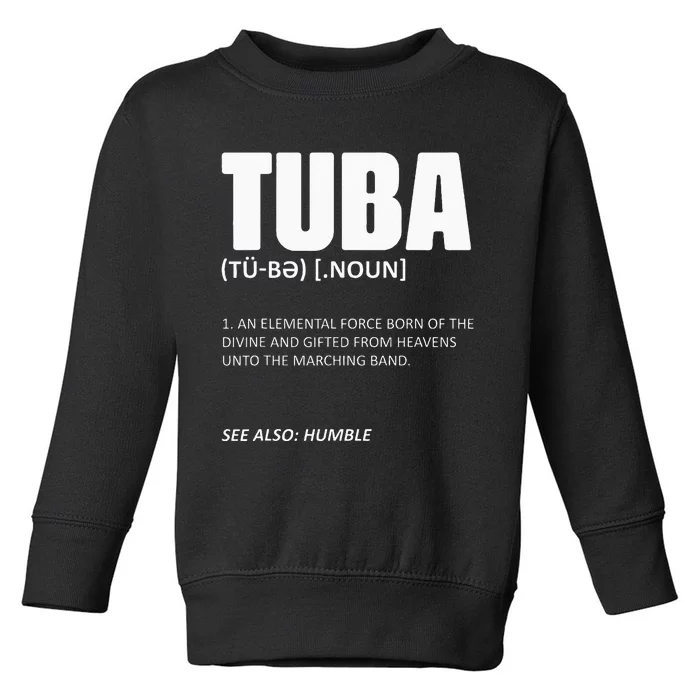 Tuba Musical Instrument Definition Marching Band Geek Tubis Toddler Sweatshirt