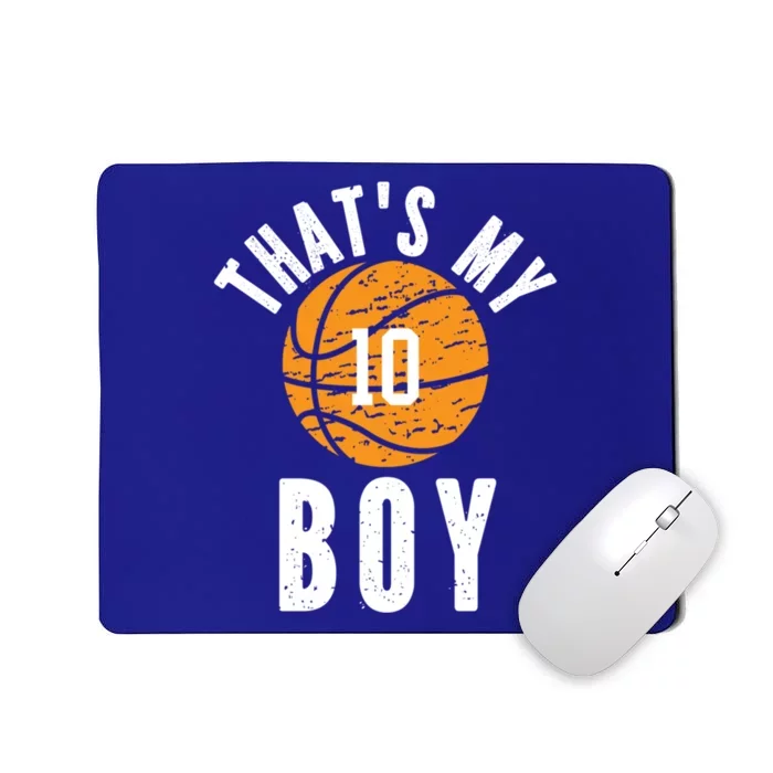 Thats My Jersey Number #10 Vintage Basketball Mom Dad Gift Mousepad