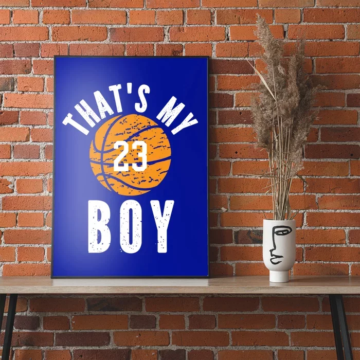 That's My Jersey Number #23 Vintage Basketball Mom Dad Gift Poster