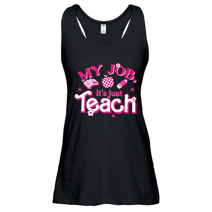 Teacher My Job Its Just Teach Ladies Essential Flowy Tank