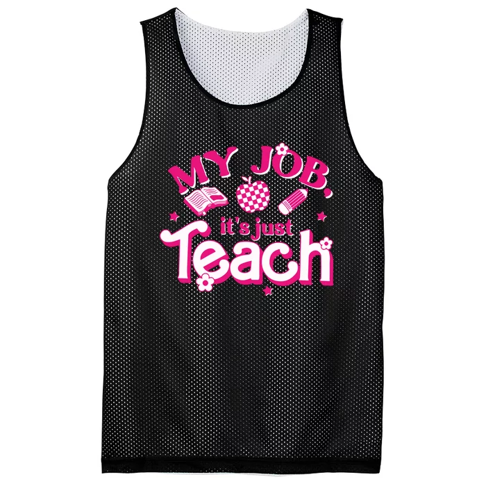 Teacher My Job Its Just Teach Mesh Reversible Basketball Jersey Tank