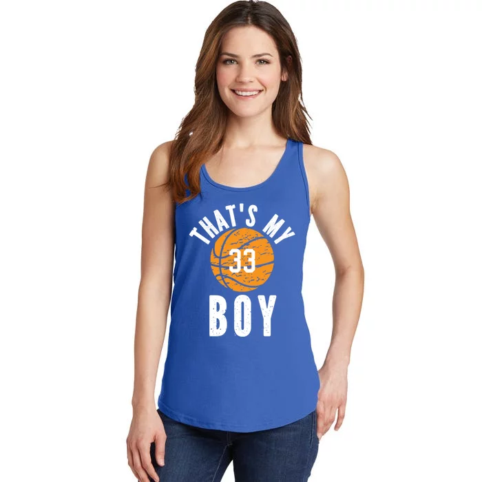 ThatS My Jersey Number #33 Vintage Basketball Mom Dad Gift Ladies Essential Tank