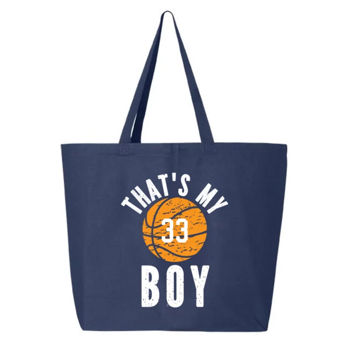 ThatS My Jersey Number #33 Vintage Basketball Mom Dad Gift 25L Jumbo Tote