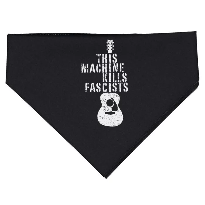 This Machines Kills Fascists Funny Guitar Music Lover USA-Made Doggie Bandana