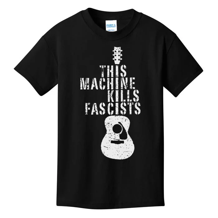 This Machines Kills Fascists Funny Guitar Music Lover Kids T-Shirt