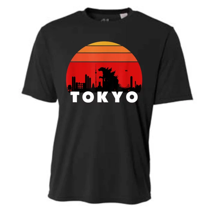 Tokyo Monster Kaiju Attacking Japan Cooling Performance Crew T-Shirt