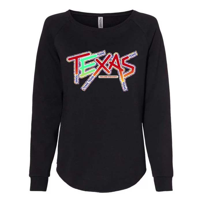 Texas Modern Logo Womens California Wash Sweatshirt