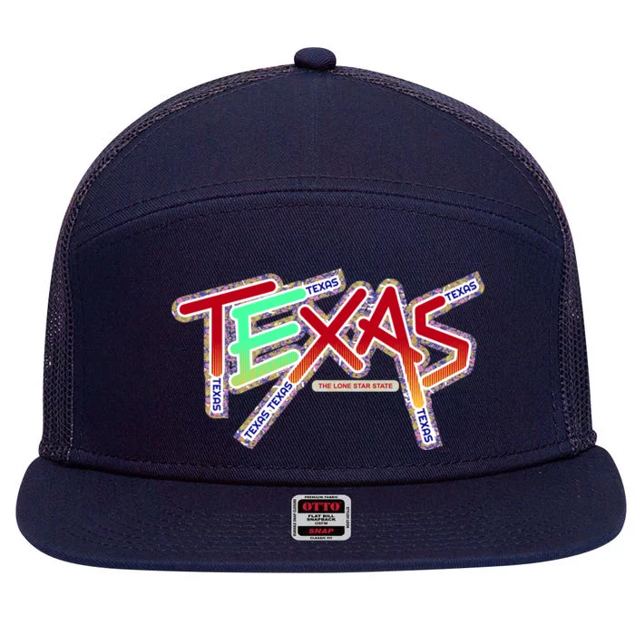 Texas Modern Logo 7 Panel Mesh Trucker Snapback Hat