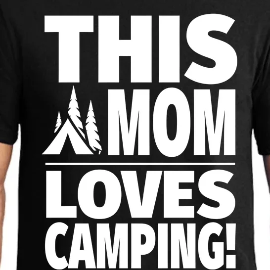 This Mom Loves Camping Gift Cute Camping Mom Gift Pajama Set