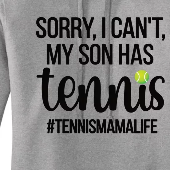 Tennis Mama Life Proud Tennis Mom Tennis Player Mom Gift Women's Pullover Hoodie