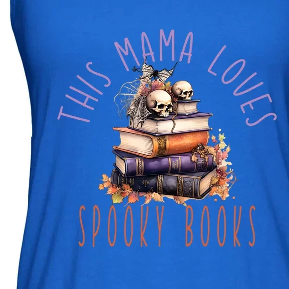 This Mama Loves Spooky Books Bookish Halloween Cute Gift Ladies Essential Flowy Tank