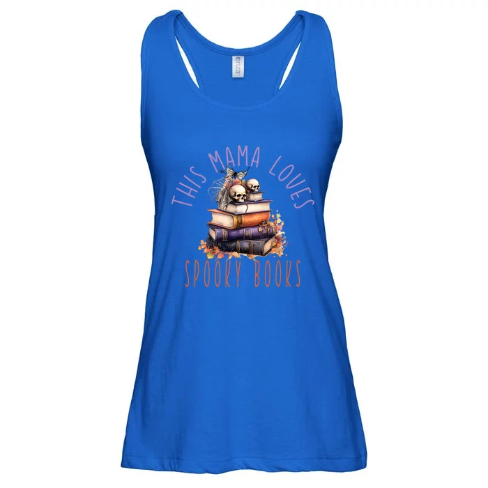 This Mama Loves Spooky Books Bookish Halloween Cute Gift Ladies Essential Flowy Tank